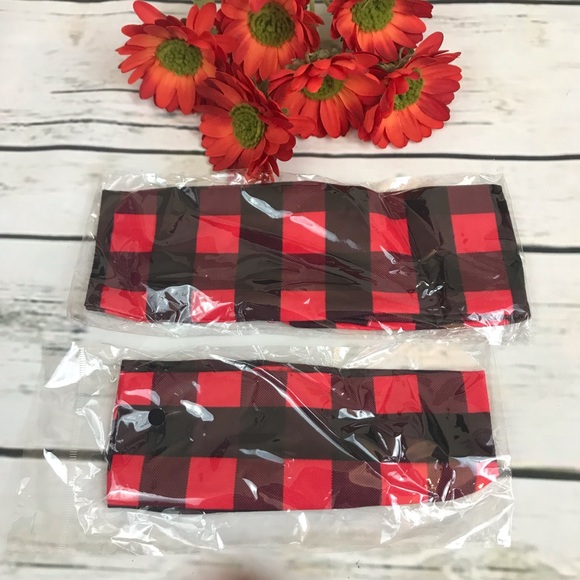 2Pc Mother/Daughter Buffalo Plaid BowKnot Headband - Picture 8 of 8